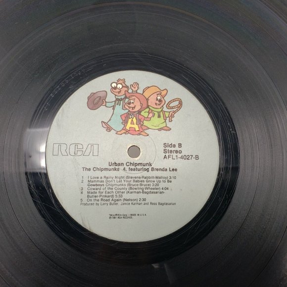 RARE 1981 The Chipmunks URBAN CHIPMUNK RCA Records 12" LP Vinyl Record VTG 80s - Picture 10 of 10